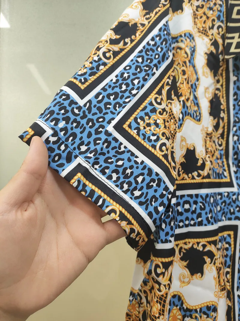 

Hot Sale 2021 Summer New European American Men's Clothing Casual Fashion Printed Shirt Cardigan Short Sleeve Shirt Men