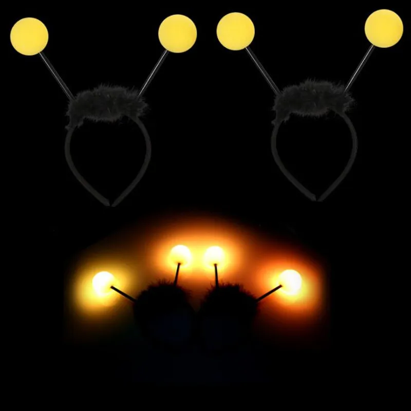 Светодиодная вспышка с антенной в виде пчелы и перьев для детей взрослых| |