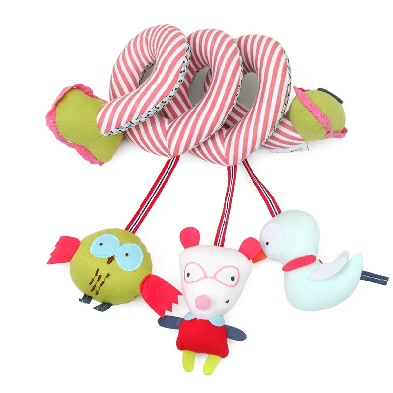 

0-12 months Soft Infant Crib Bed Stroller Toy Spiral Baby Toy For Newborns Car Seat Educational Rattles Baby Towel baby Toys