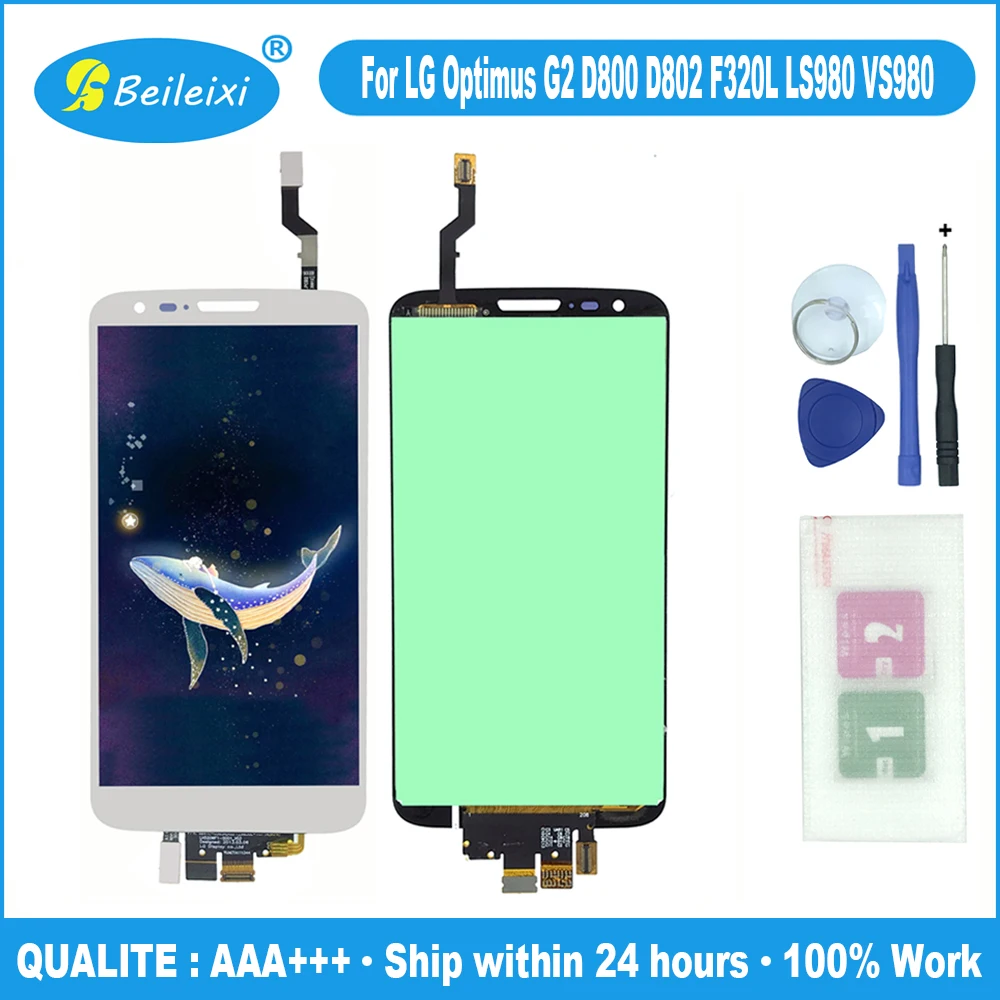 ЖК-дисплей Дисплей Сенсорный экран преобразователем изображений для LG Optimus G2 D800 D801 D802 D803 D806 LS980 VS980 F320L F320S