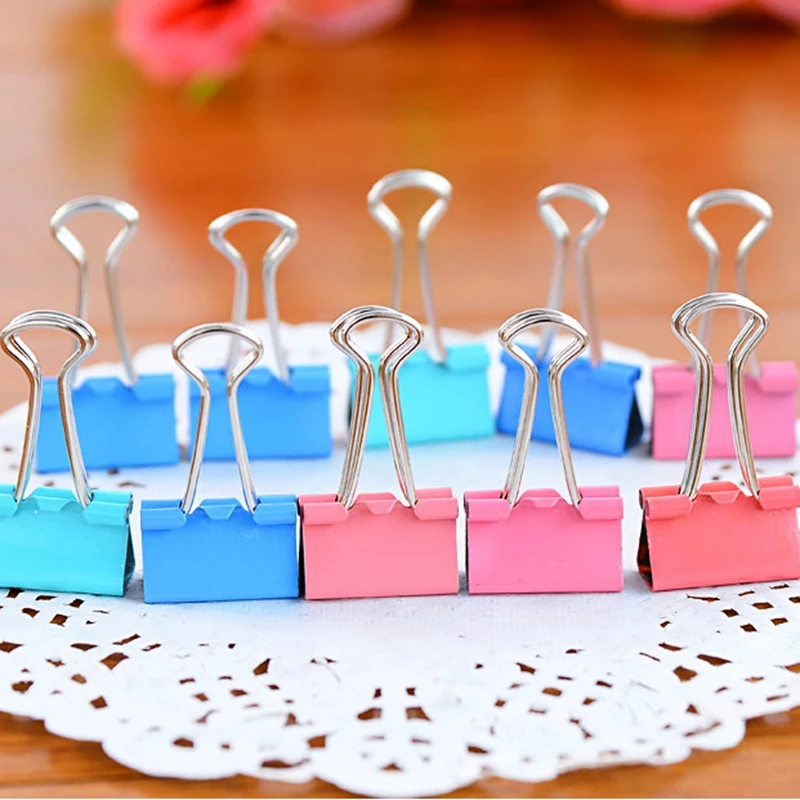 Канцелярские принадлежности Скрепка 19 мм ласточкин хвост клип Папка цвет