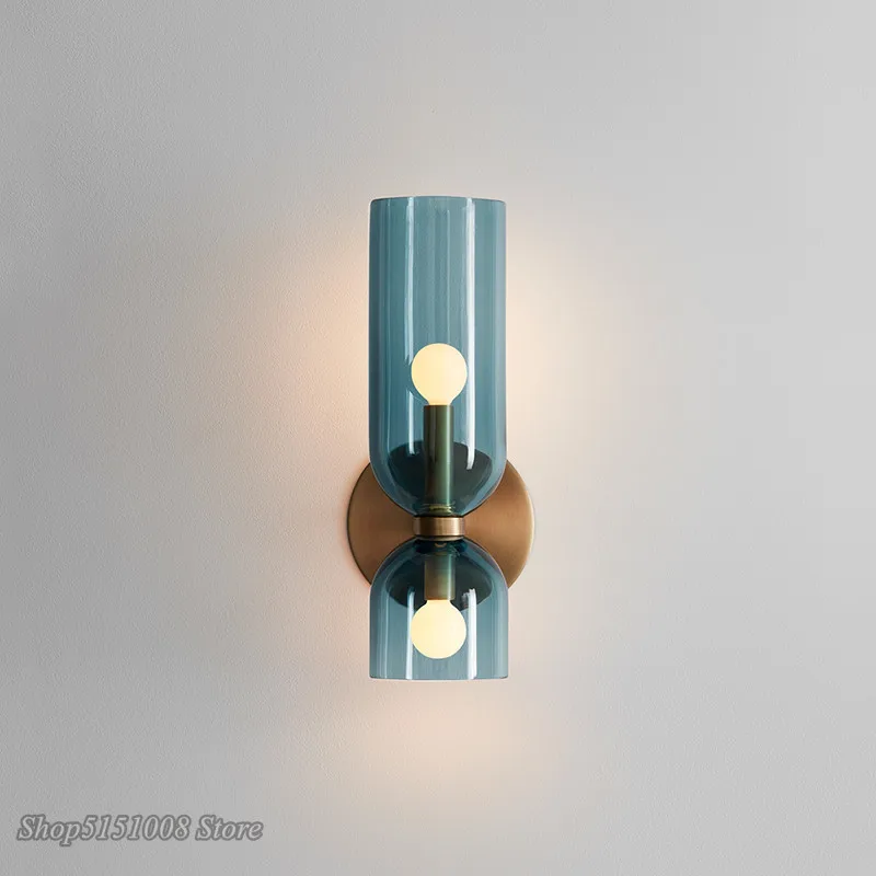 

Современные Стеклянные Настенные Лампы в скандинавском стиле, светодиодный светильник для гостиной, спальни, прикроватного столика, корид...