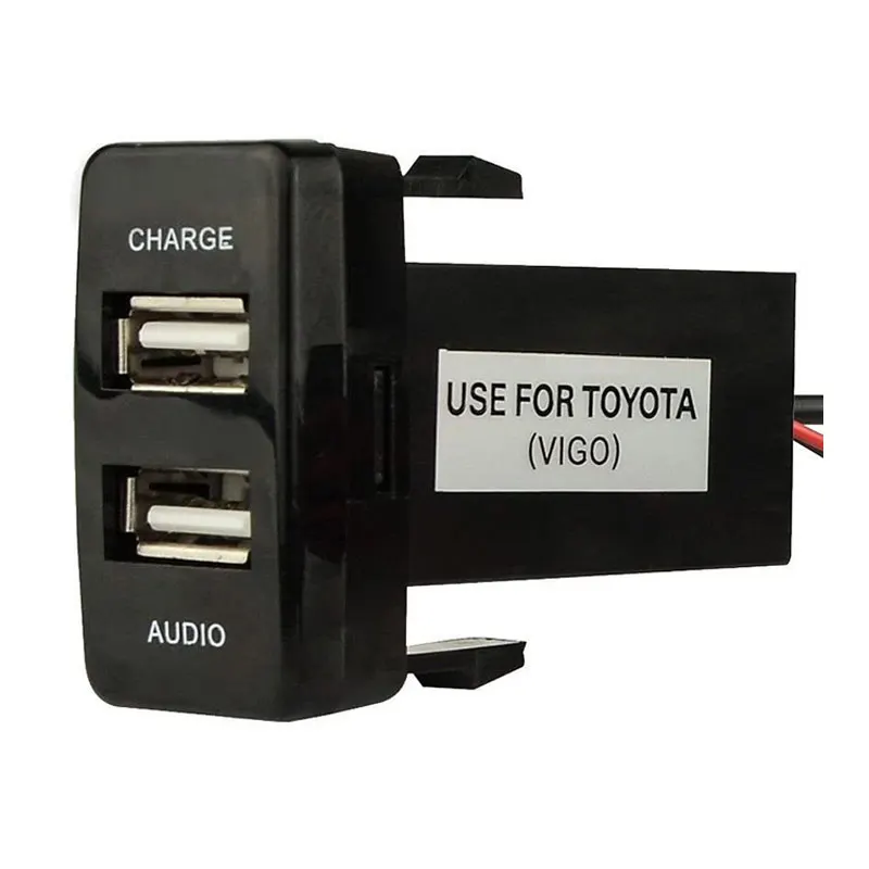 Автомобильное зарядное устройство с двумя USB-портами 2 1 А автомобильный адаптер