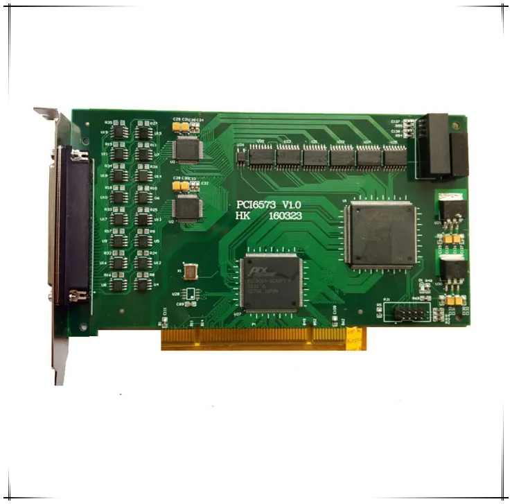 PCI синхронная карта сбора данных 16 дифференциальный 16AD 100 кГц 4DA 16DI 16DO 192K FIFO Labview -