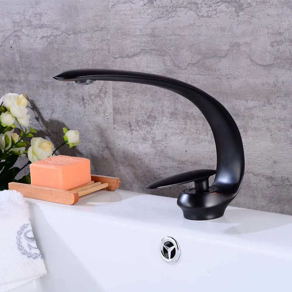 

New Arrivals Bathroom faucet High Quality Chrome Nickel Black Basin Faucets Cold and Hot Bathroom Sink Faucet Water Tap Mixer