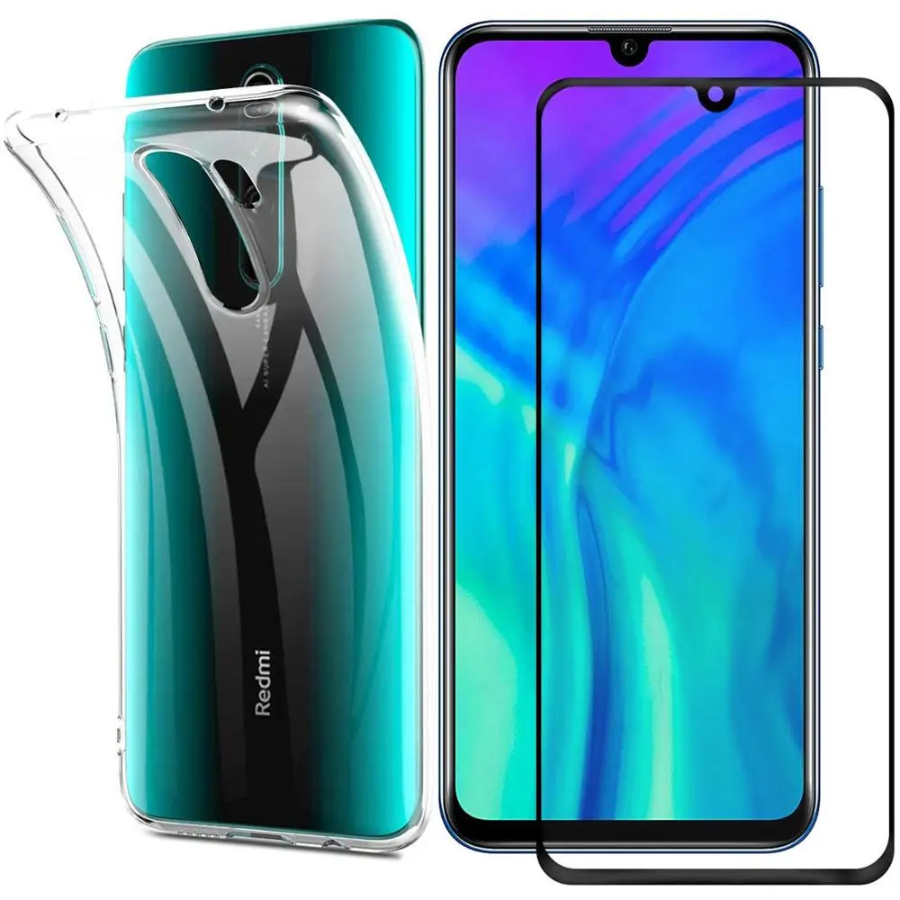 

Note 8 2-in-1 Glass + 360 Full Cover Case for Xiaomi Redmi Note 8 Pro 8T Silicone Case Back Cover Redmi Note 8 Screen Protector
