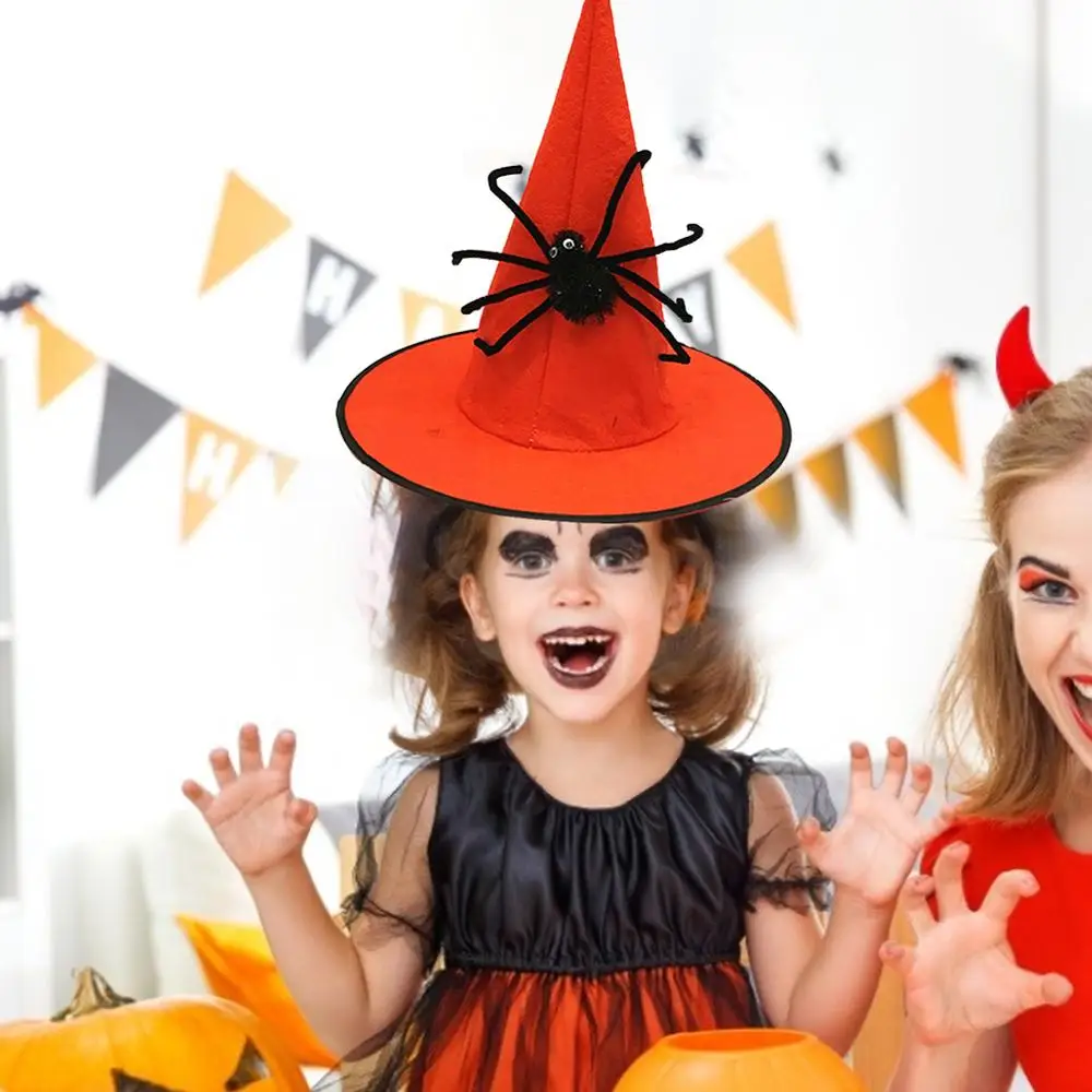 

Halloween Witch Hat Caps Masquerade Party Decoration Adult Womens Witch Hat For Halloween Costume Accs Adults Kids Cosplay Spide