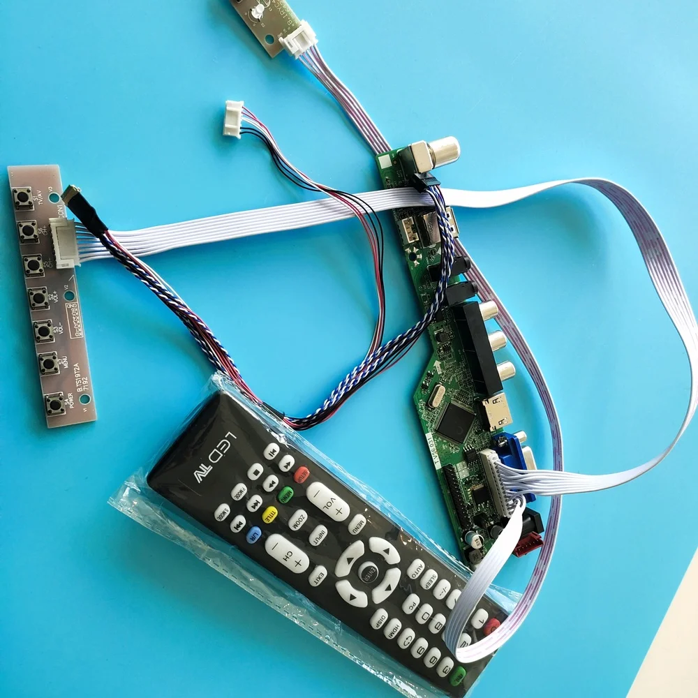 Комплект для B140XW02 V0/V1/V2/V3/V4 VGA экран Аудио 1366x768 контроллер Doard дистанционное ТВ USB