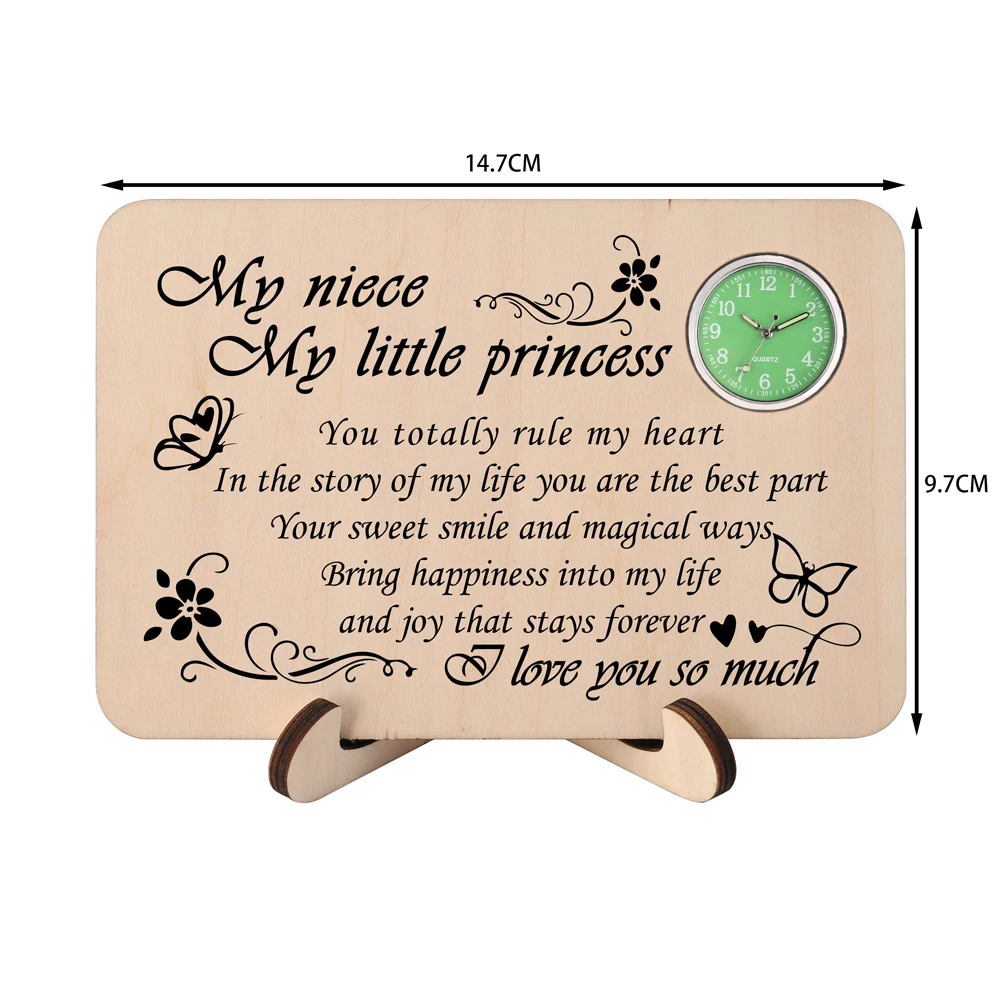 Для моей принцессы деревянные часы на заказ текстовые декоративные аксессуары