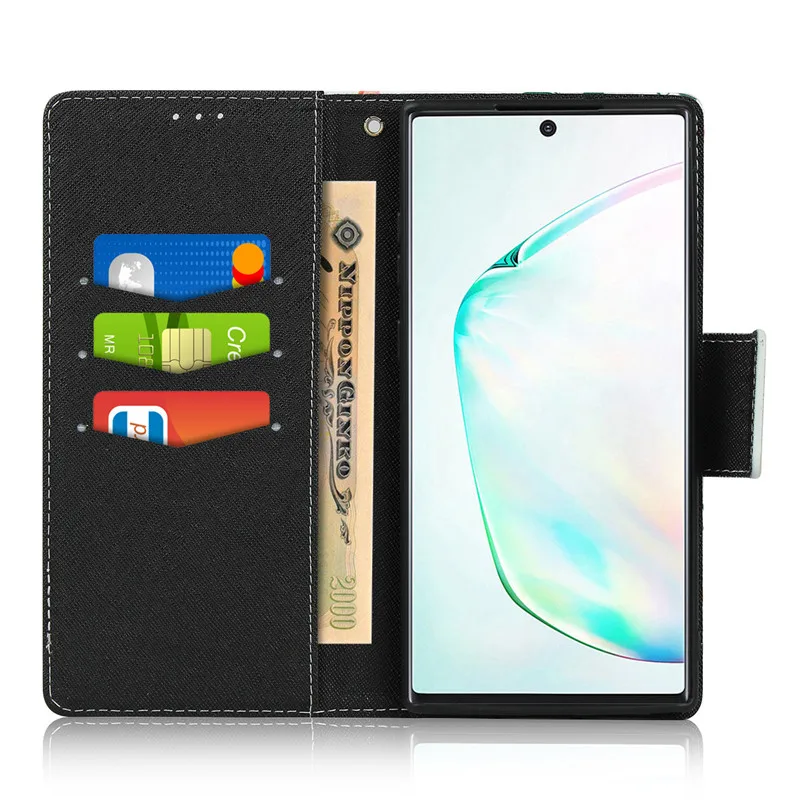 Кожаный чехол с цветочным ремешком для samsung Galaxy Note 10 S10 Plus S10e подставкой и