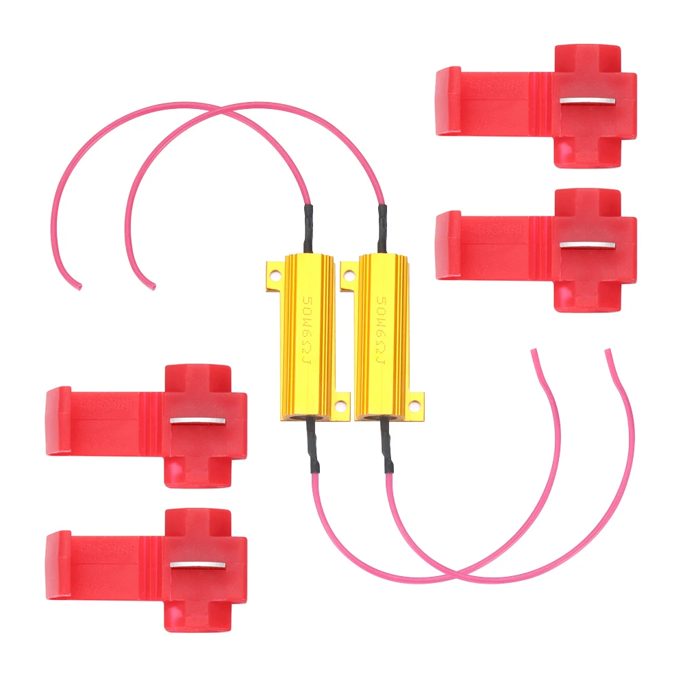 Newest 50W 6 ohm Load Resistor Fix LED Bulb Fast Hyper Flash Turn Signal Blink Error Wiring Resistance Car Accessories | Автомобили и