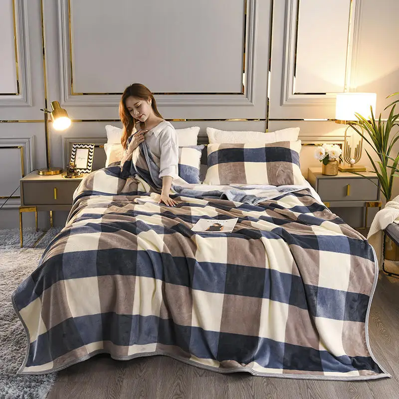 

High density soft Flannel sofa blanket no pillow case Bed Covers warm Adult Throw Blankets Bedspread For The Couch