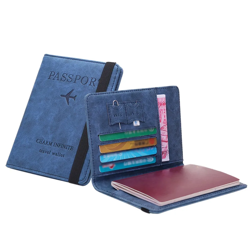 Molave Passport модная однотонная Обложка для паспорта для мужчин и женщин pu кожаный дорожный Чехол Держатель для паспорта кредитные карты ID Держатели кошелек Чехол