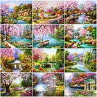 MomoArt Алмазная вышивка Дерево картина стразы Алмазная мозаика озеро вышивка крестом наборы Алмазная Живопись пейзаж Новое поступление Украшение дома