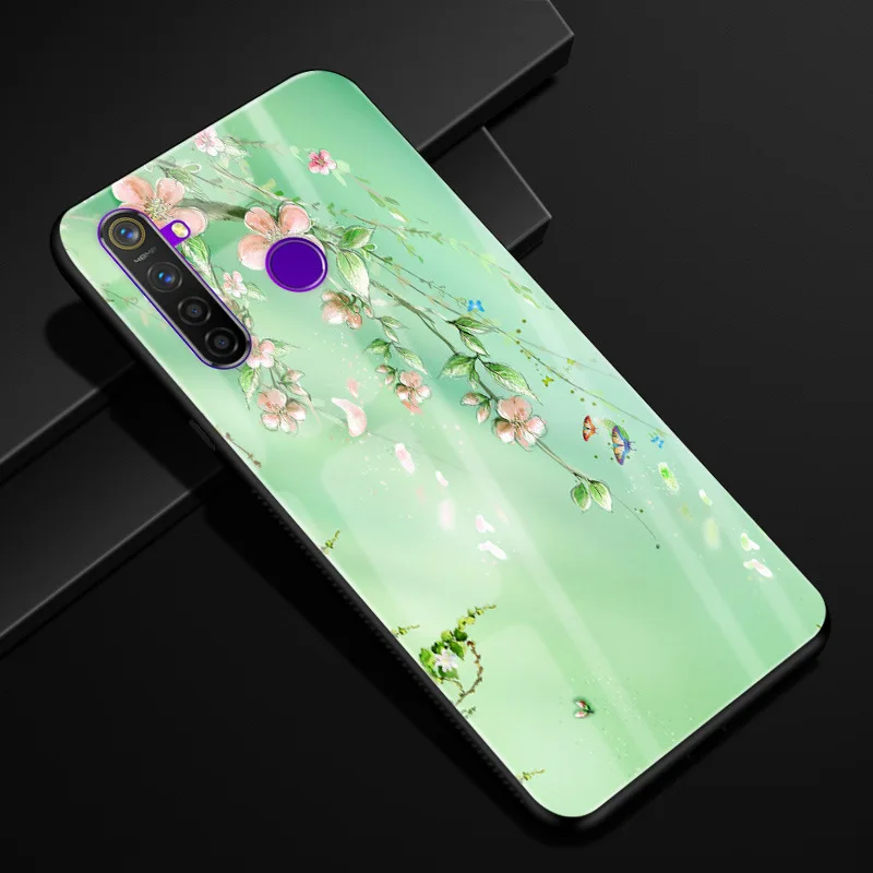 26 Для OPPO Realme 5 pro Чехол 6,3 ''стекло Жесткий чехол для OPPO Realme5 чехол для телефона силиконовый бампер Fundas Coque Realme 5pro - Цвет: 26
