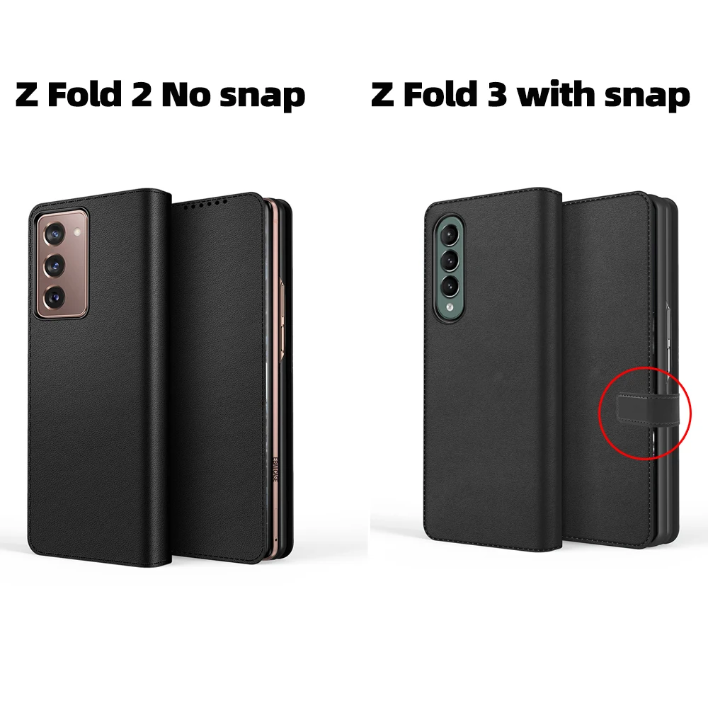 magnetic attraction split fold case for galaxy fold 2 case case for galaxy z fold 3 5g case leather flip case mobile phone shell free global shipping