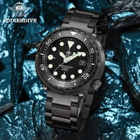 addies dive nh35 300m diver watches automatic black tuna dive watch sapphire crystal c3 luminous 316l steel automatic watch men