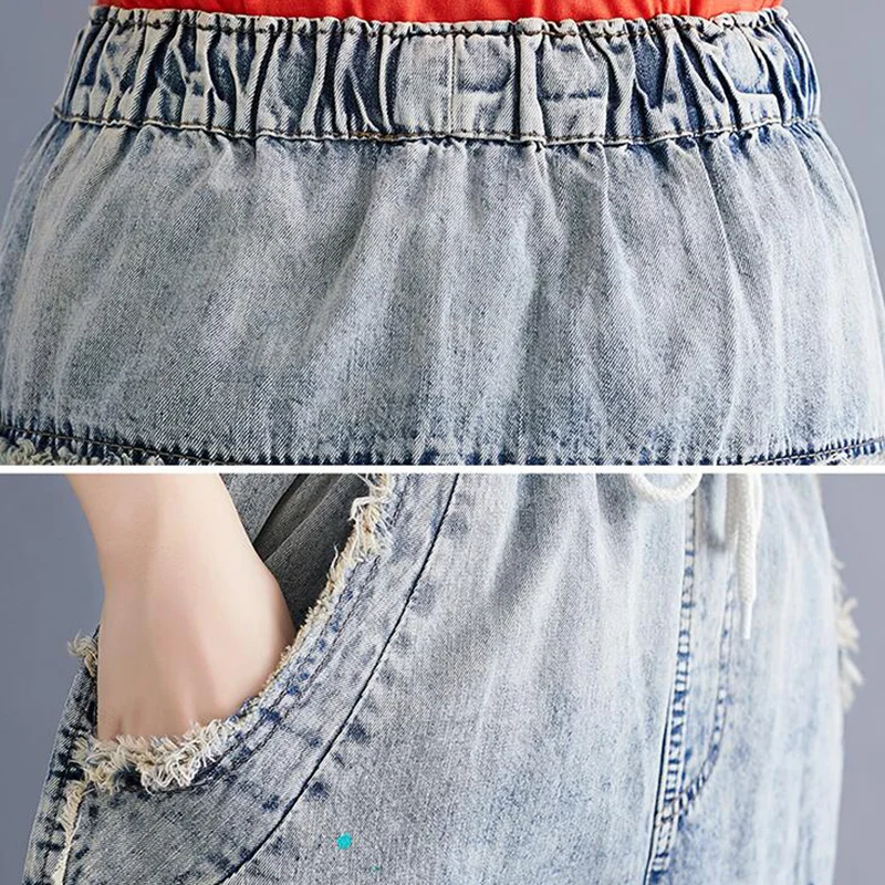 Женские джинсы хараюку свободные винтажные Джинсы бойфренда с эластичной талией