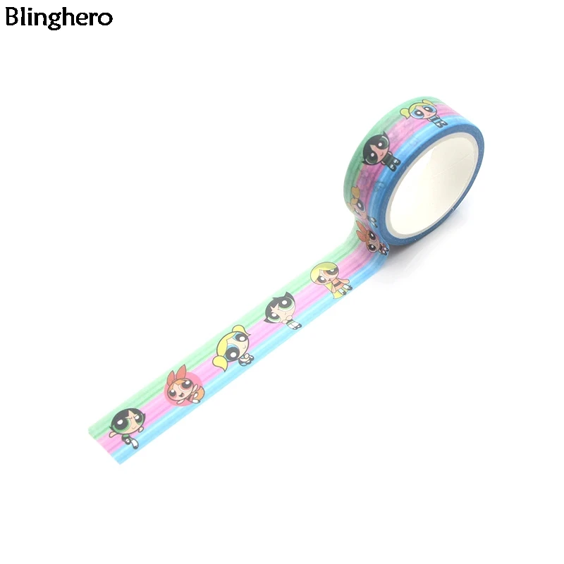 

10pcs/set Blinghero cartoon 15mmX5m Washi Tape Cute Masking Tape Adhesive Tapes Diy Decorative Tapes Decal BH0032