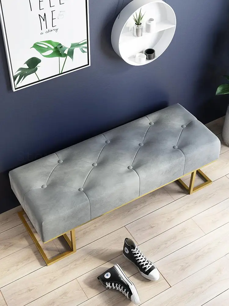 Скандинавский креативный стул из кованого железа для смены обуви магазина