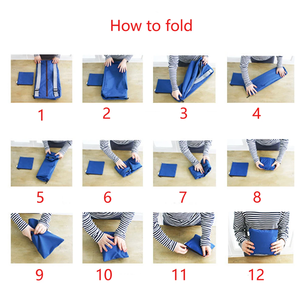 Большой Вместительный складной рюкзак из полиэстера на молнии для кемпинга