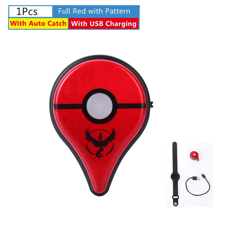 Charging Auto Red Bluetooth браслет с автоматической ловлей для игры Pokemon Go Plus, аксессуары для часов с браслетом, часы с зарядкой от usb - Цвет: Charging Auto Red