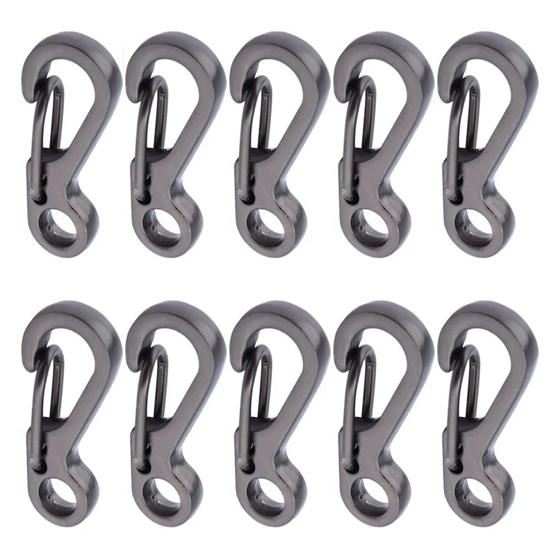 

10Pcs/lot Mini Carabiner Camping EDC Survival Climbing SF Spring Backpack Clasps Keychain Paracord Tactical Gear Hooks Key Chain