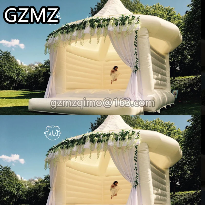 MZQM коммерческий белый надувной батут замок для свадьбы Свадебный продажи