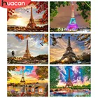 HUACAN полный квадратныйкруглый 5d алмазная картина с башней мозаика закат Ремесло Набор DIY Алмазная вышивка Пейзаж Wall Art рукоделие