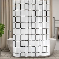new modern shower curtain high quality pvea softer home waterproof mildew proof door curtains hook bathroom supplies