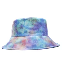 2020 style tie dye wear men bucket hat summer outdoor cap men sun hat cotton tie dye bucket cap fisherman hat