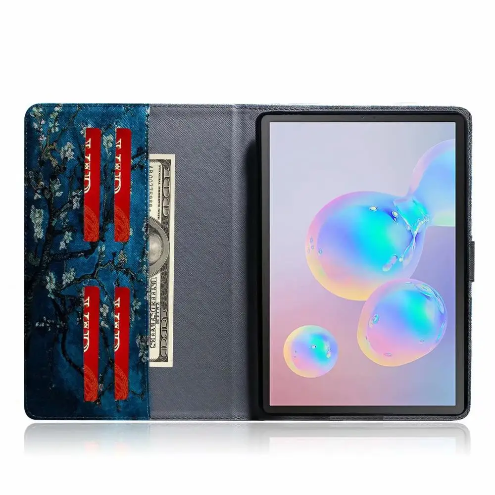 Чехол для планшета для Samsung Galaxy Tab S6 T860 T865 SM-T860 SM-T865 10,5 дюймов модный цветной рисунок кожаный чехол-подставка, петля+ подставка для ручек