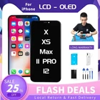 ЖК-дисплей и OLED-экран для iPhone X XR XS Max 11 12 Pro Incell, дисплей с сенсорным экраном, дигитайзер в сборе, без мертвых пикселей, сменные инструменты
