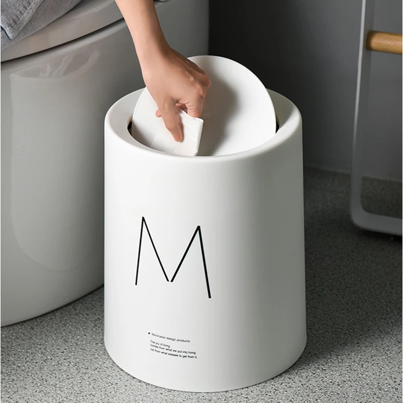 Нордическая простая пластиковая корзина для мусора 8 л офиса ванной кухни
