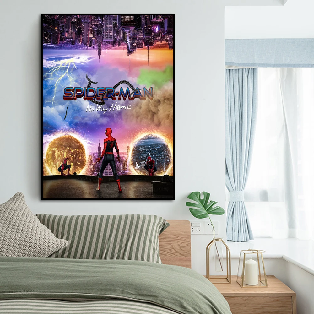 

Modern Spiderman No Way Home Marvel Superhero Movie Poster Print Canvas Painting For Living Room Decoration Cuadros Gifts