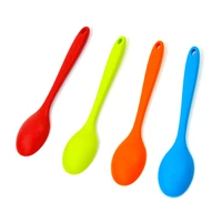 4color 210mm universal flexible heat resistant silicone spoon scraper spatula ice cream cake for shovel kitchen tool utensil
