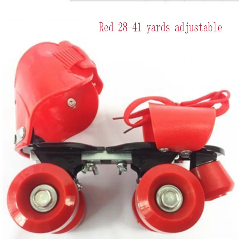 Двухрядные ролики регулируемые четырехколесные роликовые коньки для детей и