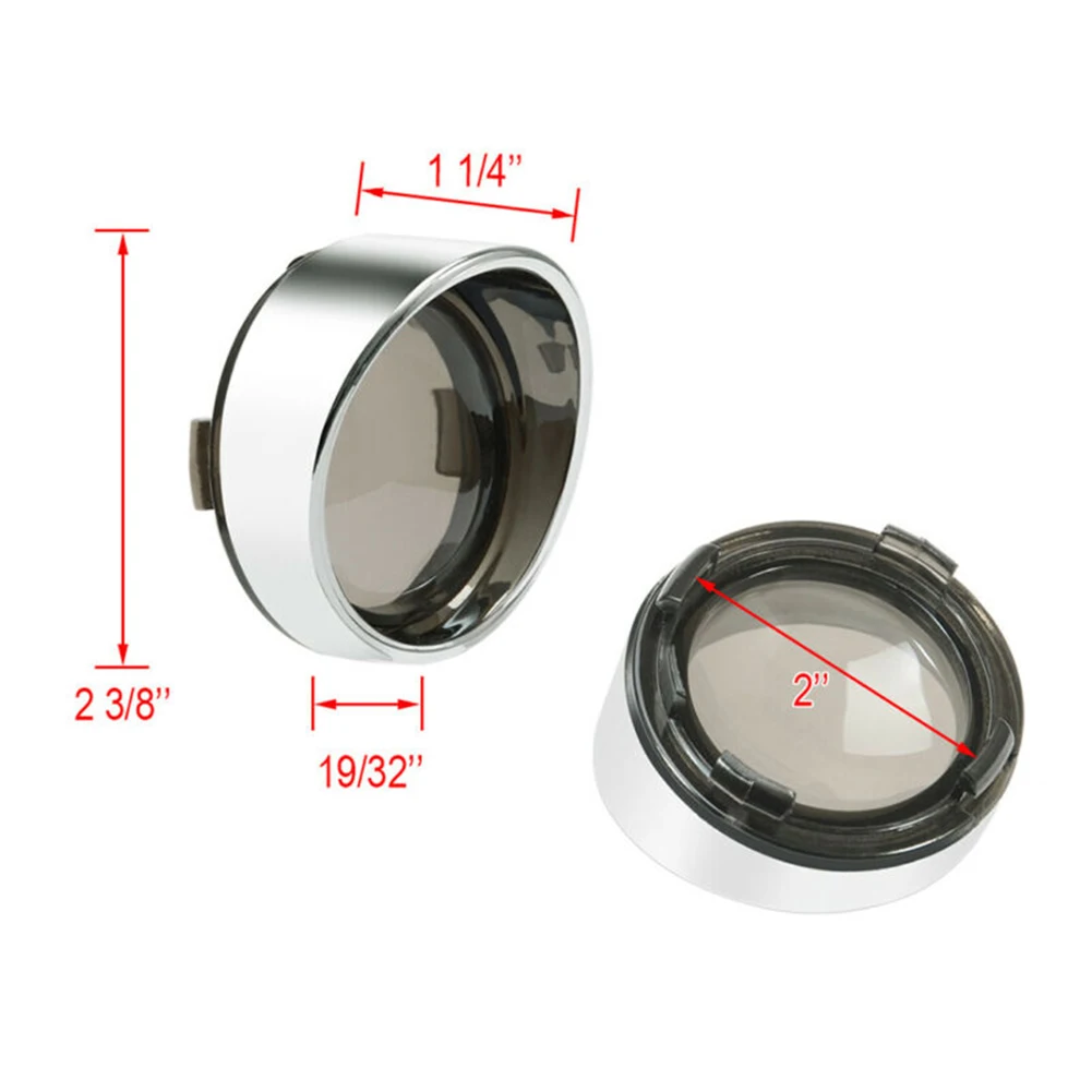 1Pair Turn Signal Light Smoke Lens Cover Bezels Visor Cap For Harley Softail | Автомобили и мотоциклы
