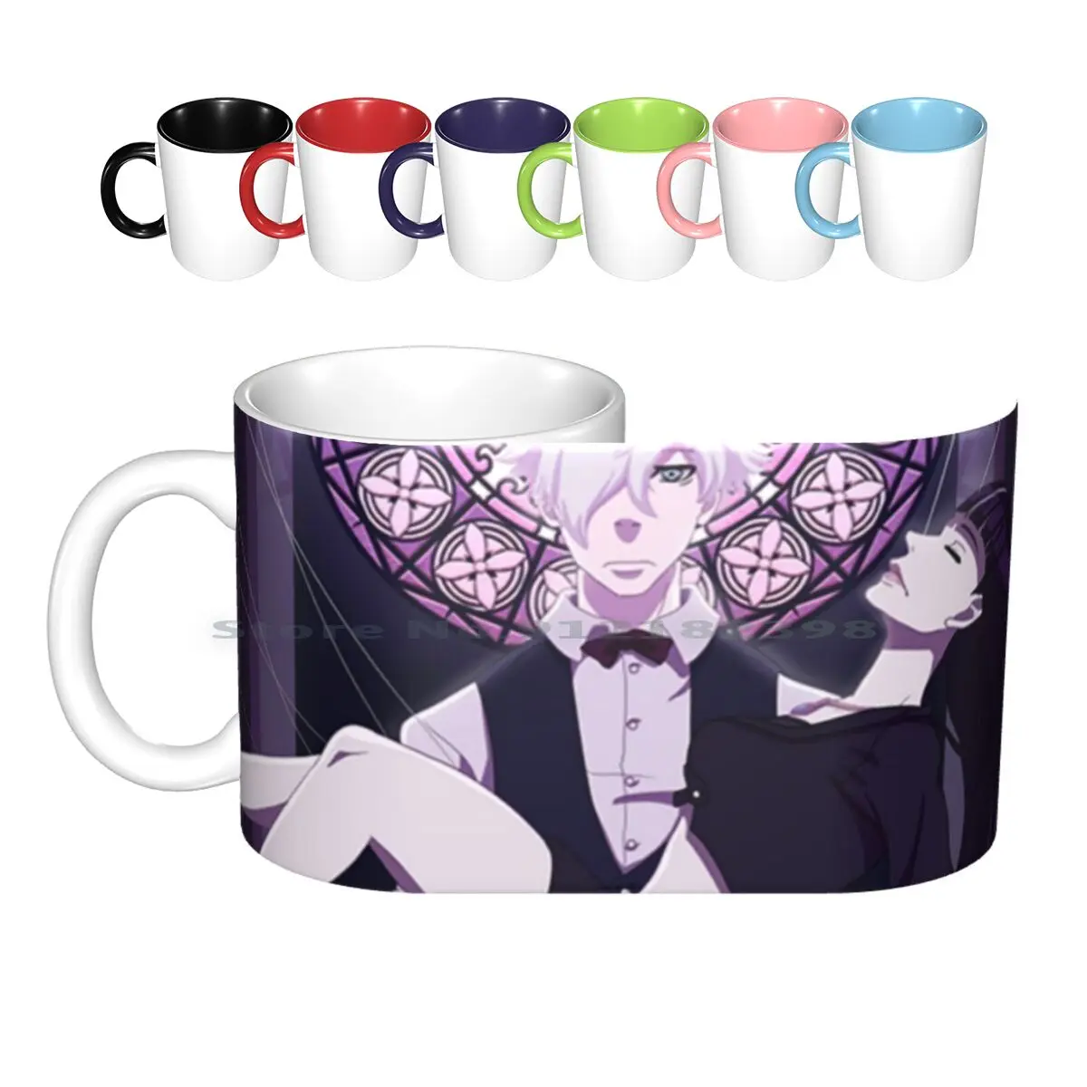 

Керамические кружки с изображением смерти парада-децима/чиюки, кофейные чашки, кружка для молока и чая, Аниме Манга, милая аниме девушка, сме...