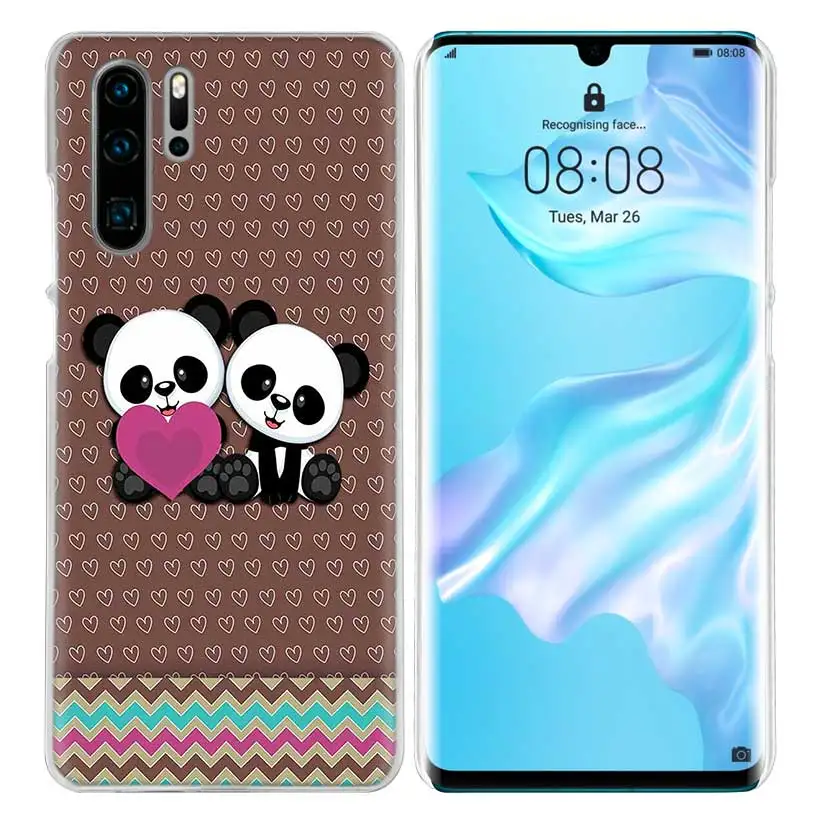 Чехол для huawei Honor P20 mate 20 10 P10 P9 P8 8X9 Lite P Smart+ Plus Nova 3i прозрачный чехол с милыми животными пандой