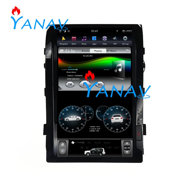 

16 inch big screen Car GPS Vertical Screen Tesla Style Android 9.0 For-TOYOTA LAND CRUISER 2008-2015 multimedia player Bluetooth