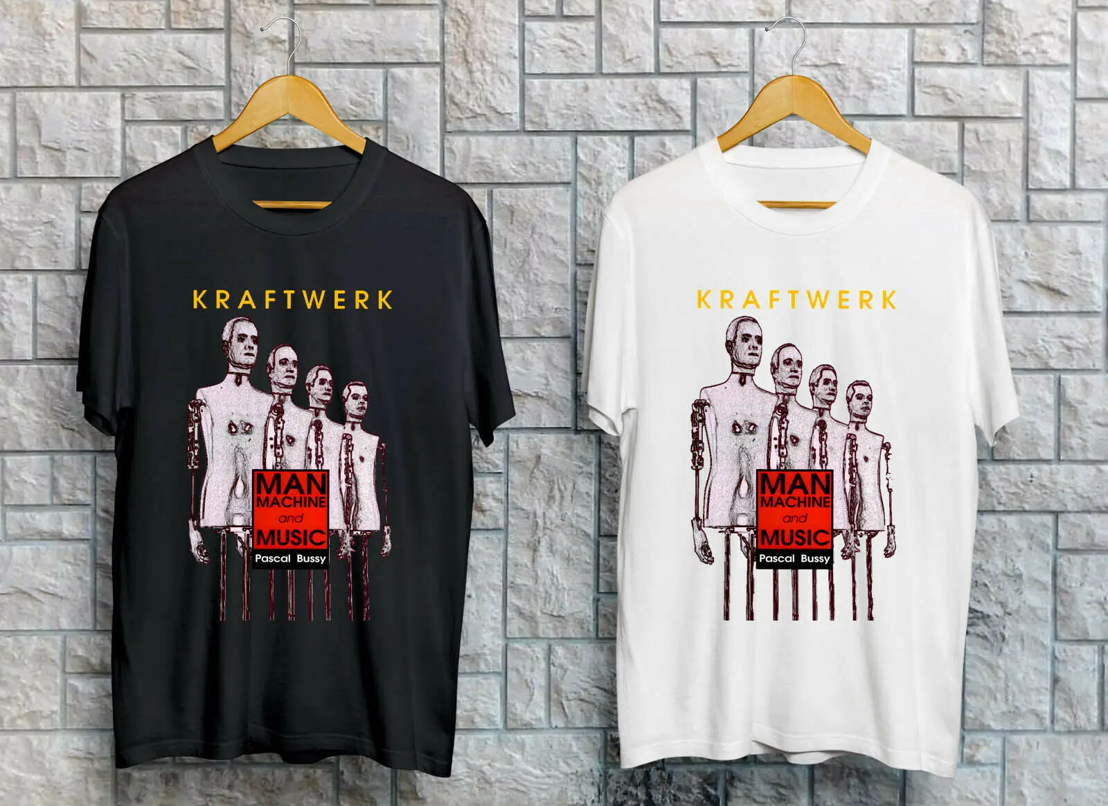 Новый Kraftwerk человек машины и музыкальный BW футболка Размеры XS-3XL модные короткий