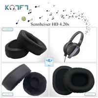 kqtft 1 pair of velvet leather replacement earpads for sennheiser hd 4 20s headset earmuff cover cushion cups