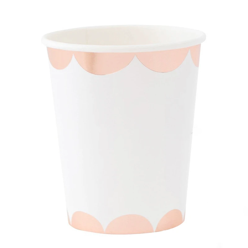 Вечерние принадлежности из розового золота одноразовая посуда бокал для