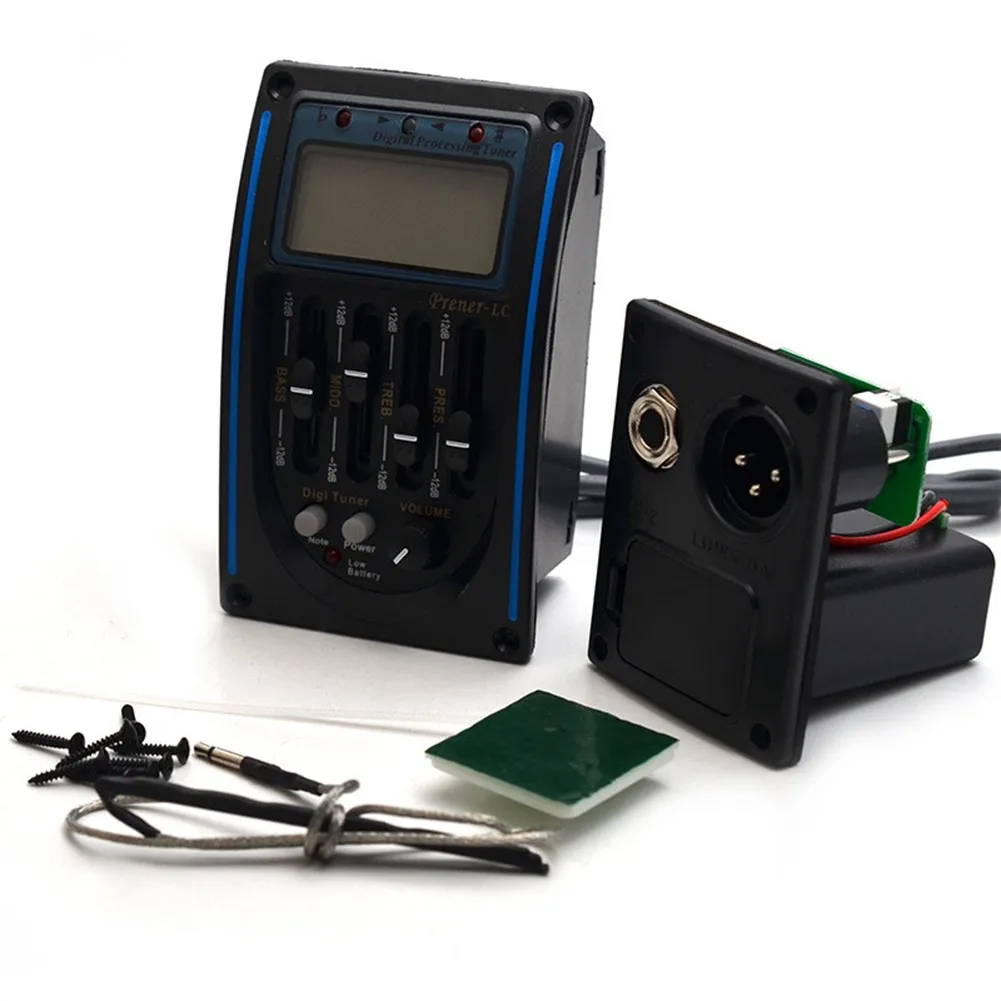 

LC-5 5-Band Acoustic Guitar Preamp EQ LCD Tuner Piezo Pickup Equalizer System Five-stage Tuning Tone And Volume Control Tool