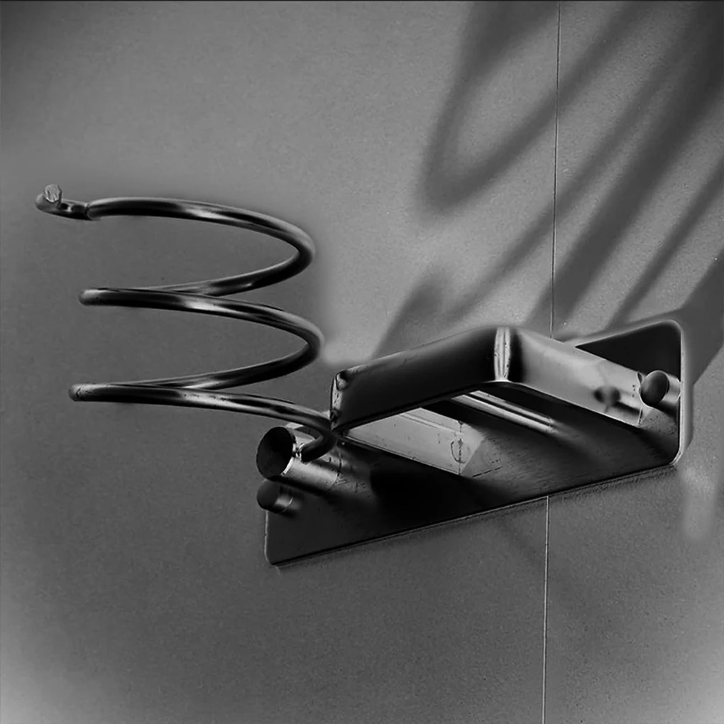 

Wall Mounted Hair Straightener Holder Hair Dryer Organized Rack Bathroom Storage Shelf Hair Styling Tool Organizers Accessories