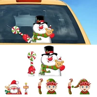 elk santa claus wiper sticker removable car rear windshield christmas wiper decal tags christmas decorations for home
