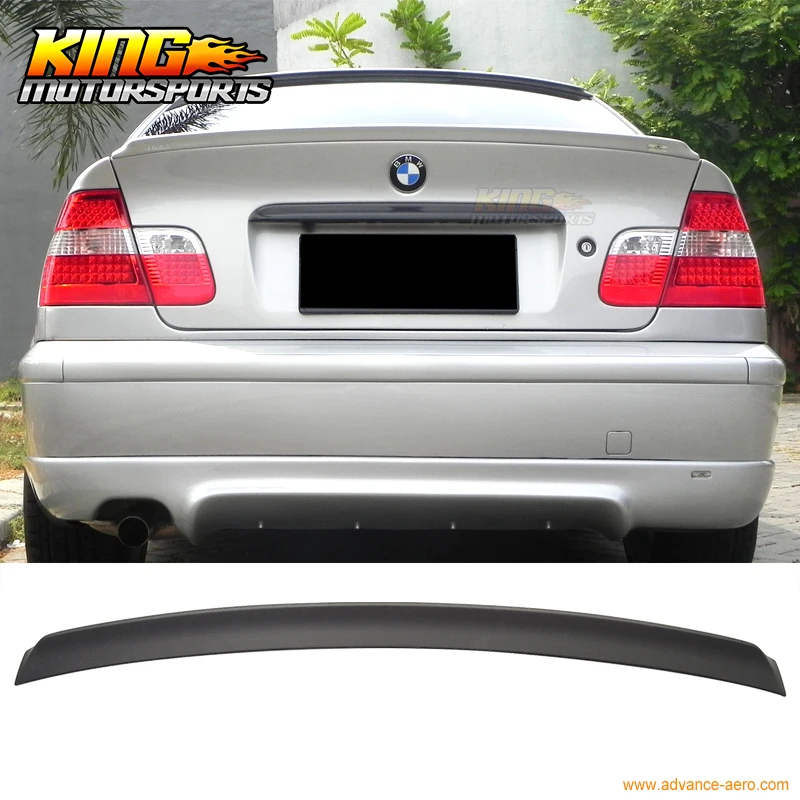 Подходит для 99 05 BMW 3 серии E46 4D ACS окрашенный матовый черный Задний спойлер крышки