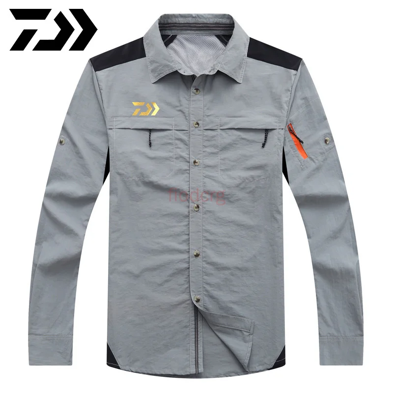 

Daiwa New Quick Dry Outdoor Men's Summer Shirts Breathable Removable Sports Fishing Trekking Hiking Male Fishing Clothing