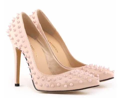 Туфли YEELOCA женские классические заостренный носок высокий каблук с заклепками